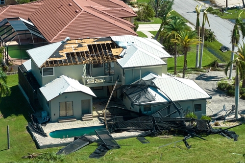 Hurricane,Ian,Destroyed,House,In,Florida,Residential,Area.,Natural,Disaster